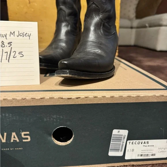 Tecovas Black Leather Western Boots - Picture 6 of 6